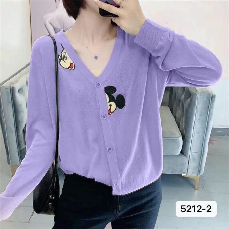 (ใหม่/พร้อมส่ง) เสื้อคลุมแขนยาวไหมพรม กระดุมหน้า ทรงรัดรูป เนื้อผ้านิ่มใส่สบาย รุ่น5212-2#