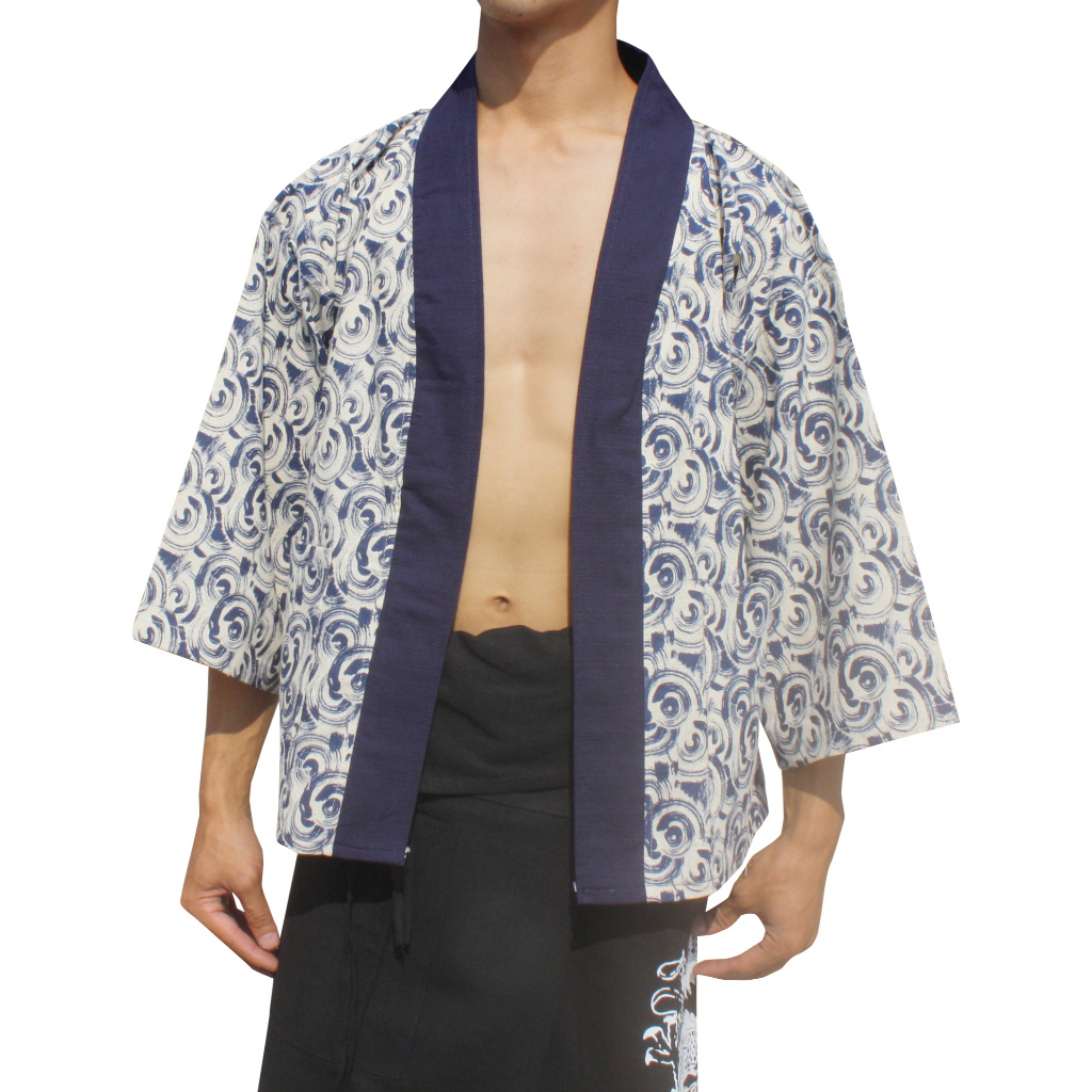 RaanPahMuang เสื้อคลุมยุกาตะ ฮาโอริ ผ้าฝ้าย เบาใส่สบาย