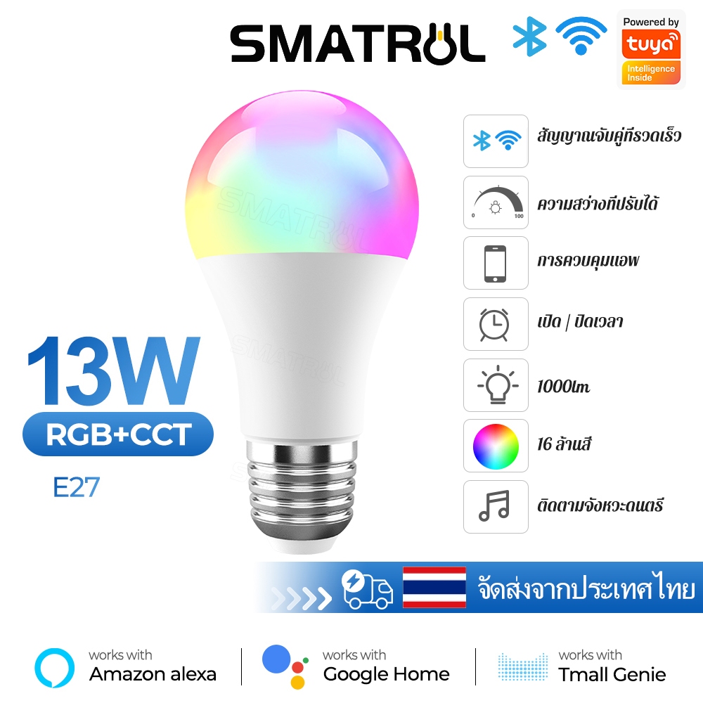 10 อันดับ หลอดไฟอัจฉริยะควบคุมด้วยเสียง ขายดีที่สุดใน Shopee
