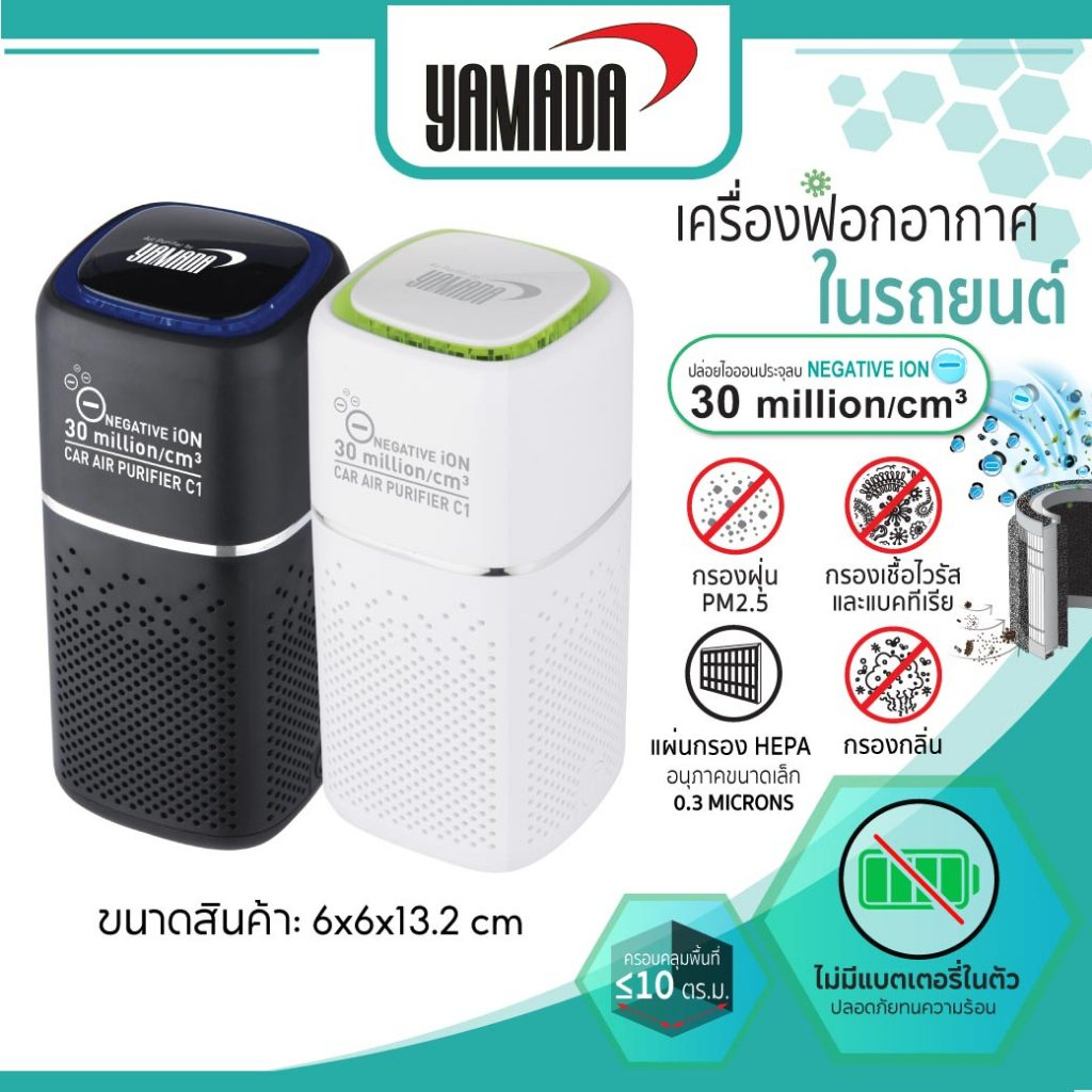 10 อันดับ เครื่องฟอกอากาศในรถยนต์กรอง PM2.5 ขายดีที่สุดใน Shopee